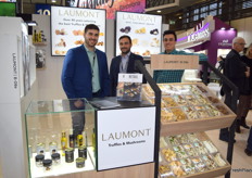 Miguel Juanes, Fernando Serra y Raúl Lobo, en el stand de Laumont, especialistas en hongos y trufas.